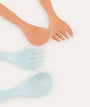 4-Pack Eco Spoons & Forks: Apricot Mix