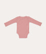 Bodysuit Wrap Long Sleeves Rib: Vintage Pink