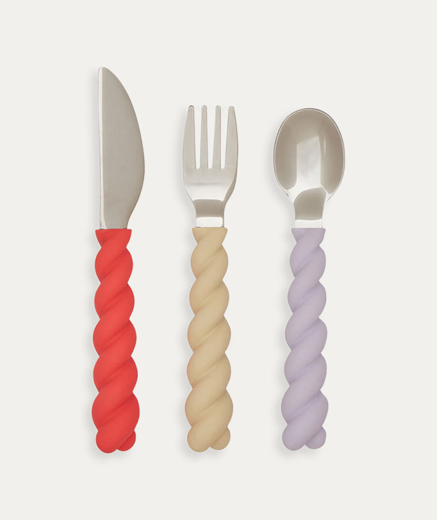 3-Pack Mellow Cutlery: Lavender/Vanilla/CherryRed
